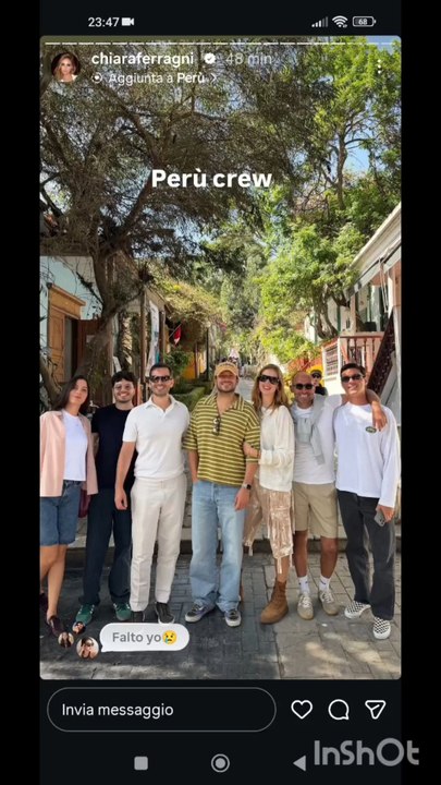Chiara Ferragni story dal Perù