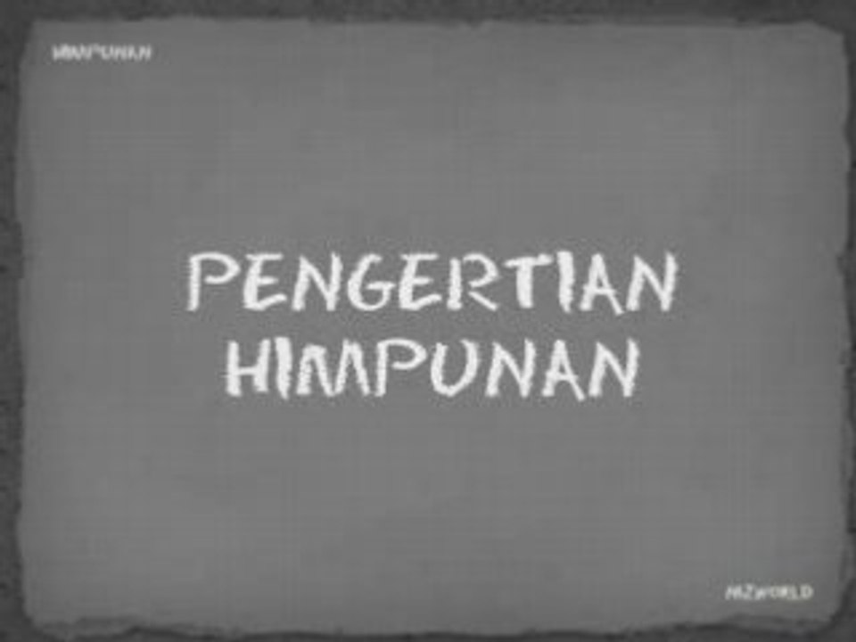 Pengertian Himpunan