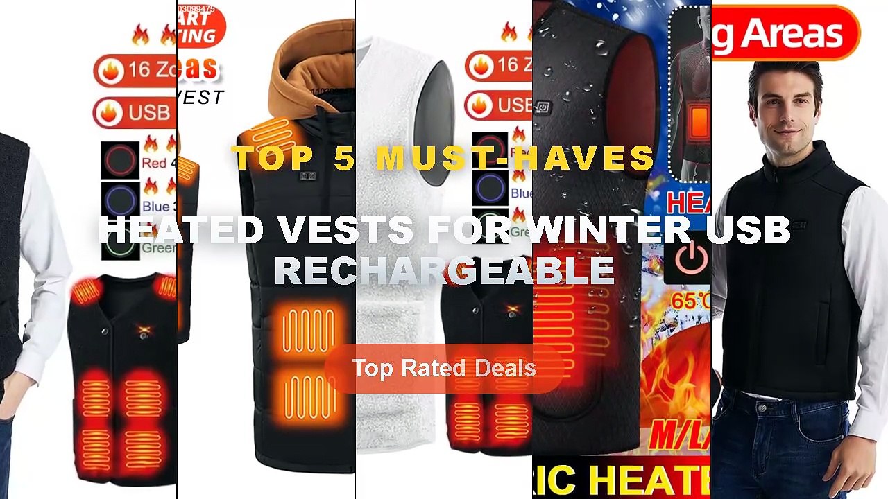Heated Vests For Winter USB Rechargeable: Top 5 Best Sellers - 9 Areas Heated Vest Men Women Motorcycle USB Electric Sel...