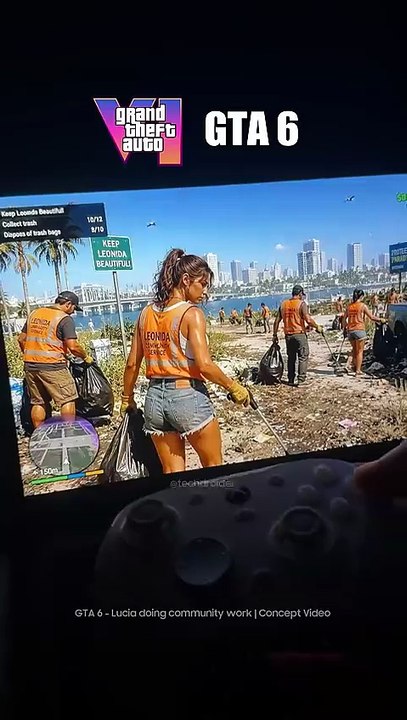 Gta 6 leaked gameplay viral beach bikini girl  Vibe_Praiana
