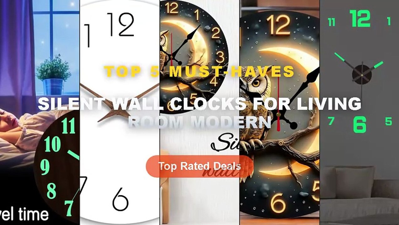 Best Silent Wall Clocks For Living Room Modern...