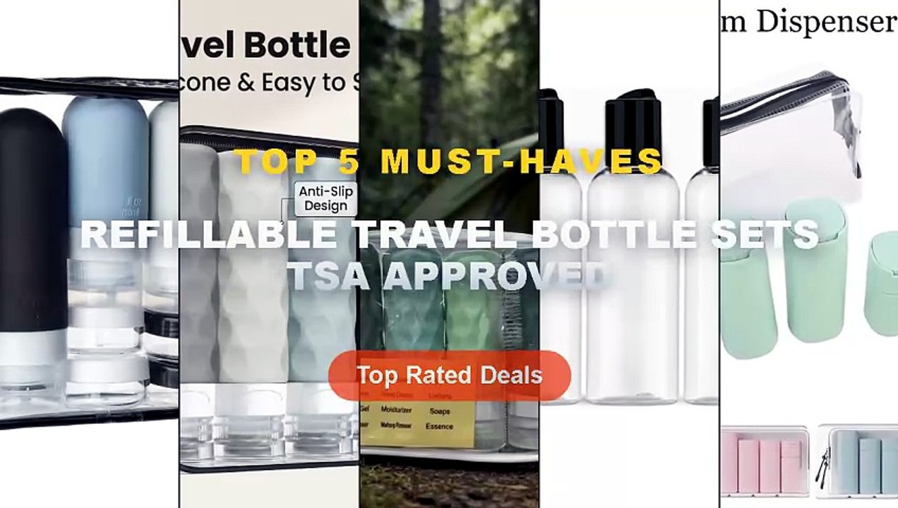 Why Everyone Is Buying Refillable Travel Bottle Sets TSA Approved - Tsa Approved Travel Bottle Set With Squeeze Design F...
