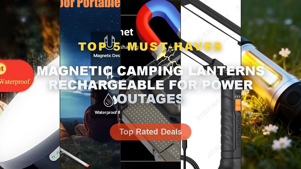 Amazing Magnetic Camping Lanterns Rechargeable For Power Outages You Need To See - Camping Flashlight Lantern, Small LED...
