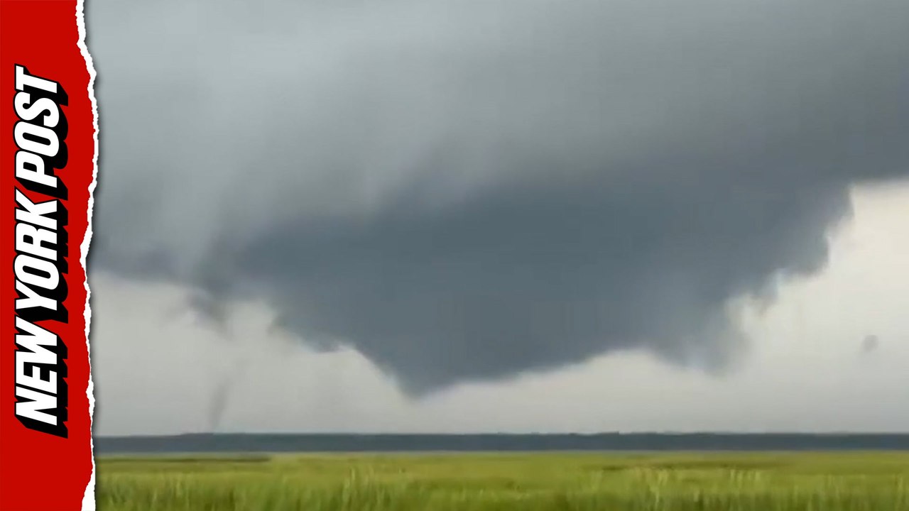 Funnel cloud seen swirling over New Jersey