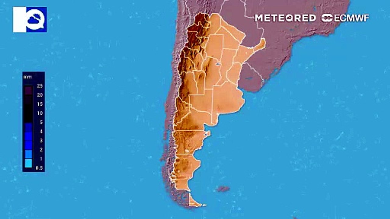 Precipitación acumulada en Argentina