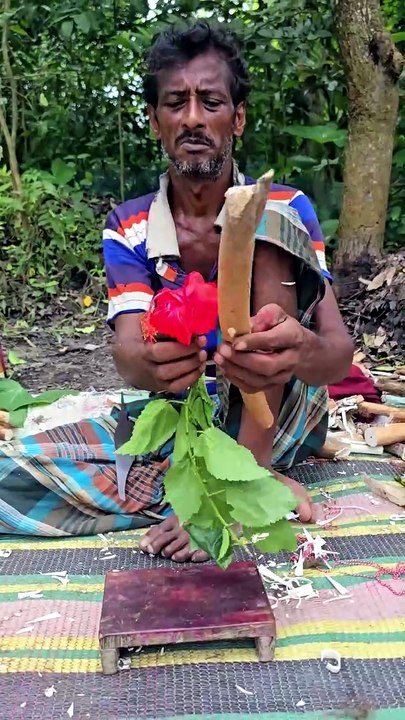 Handmade Flower Crafted from Roots