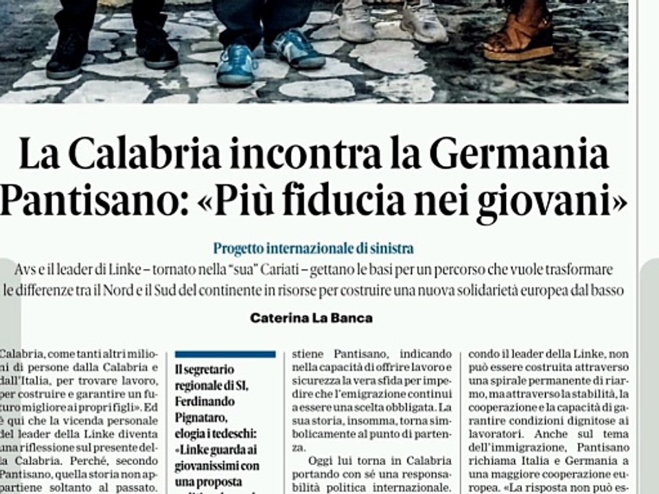 Rassegna stampa 21-08-2026 edizioni Calabria