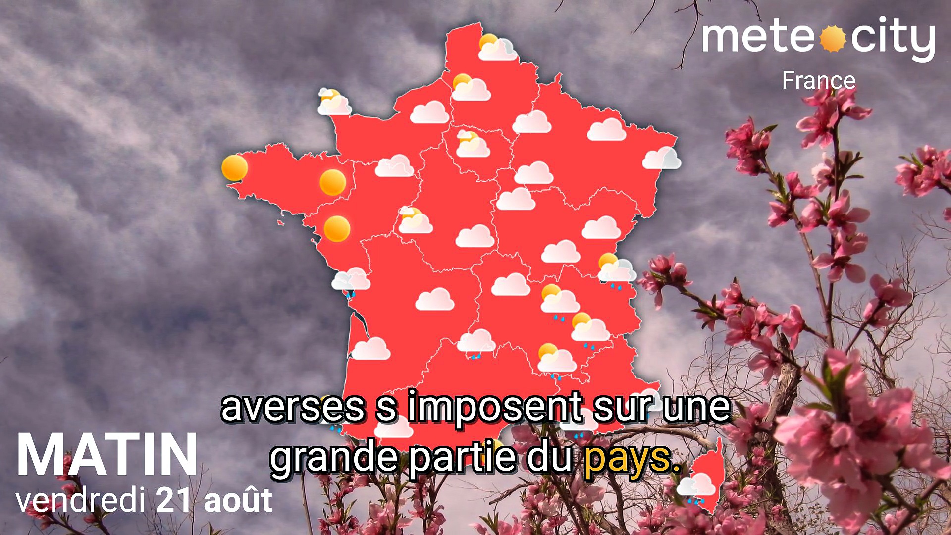 Bulletin météo France du vendredi 21 août 2026