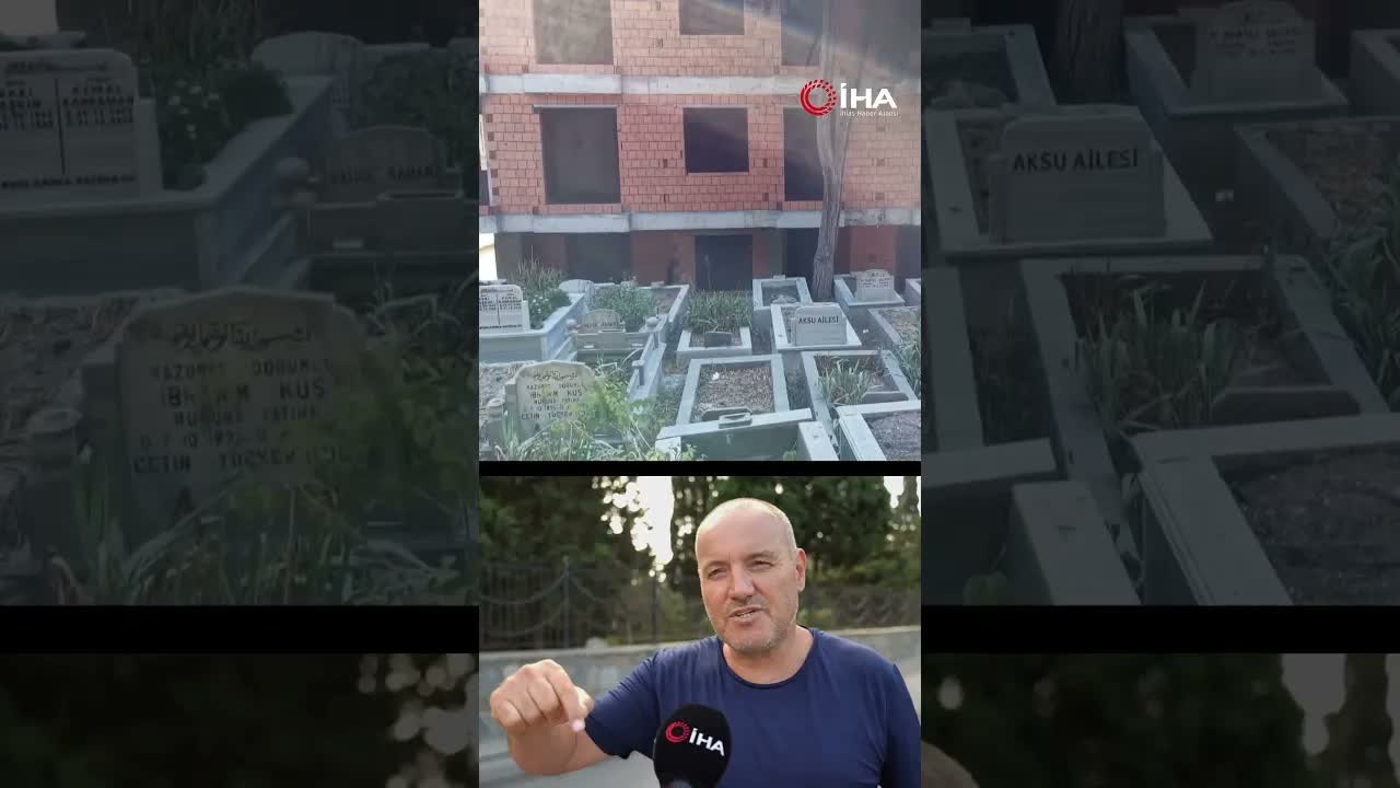 Mezarlık manzaralı sıfır daireler ilginç görünt...