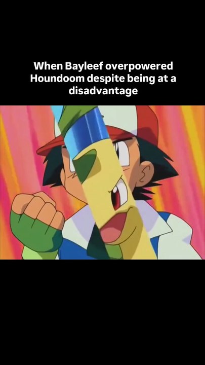 When Bayleef overpowered Houndoom despite being at a disadvantage,..