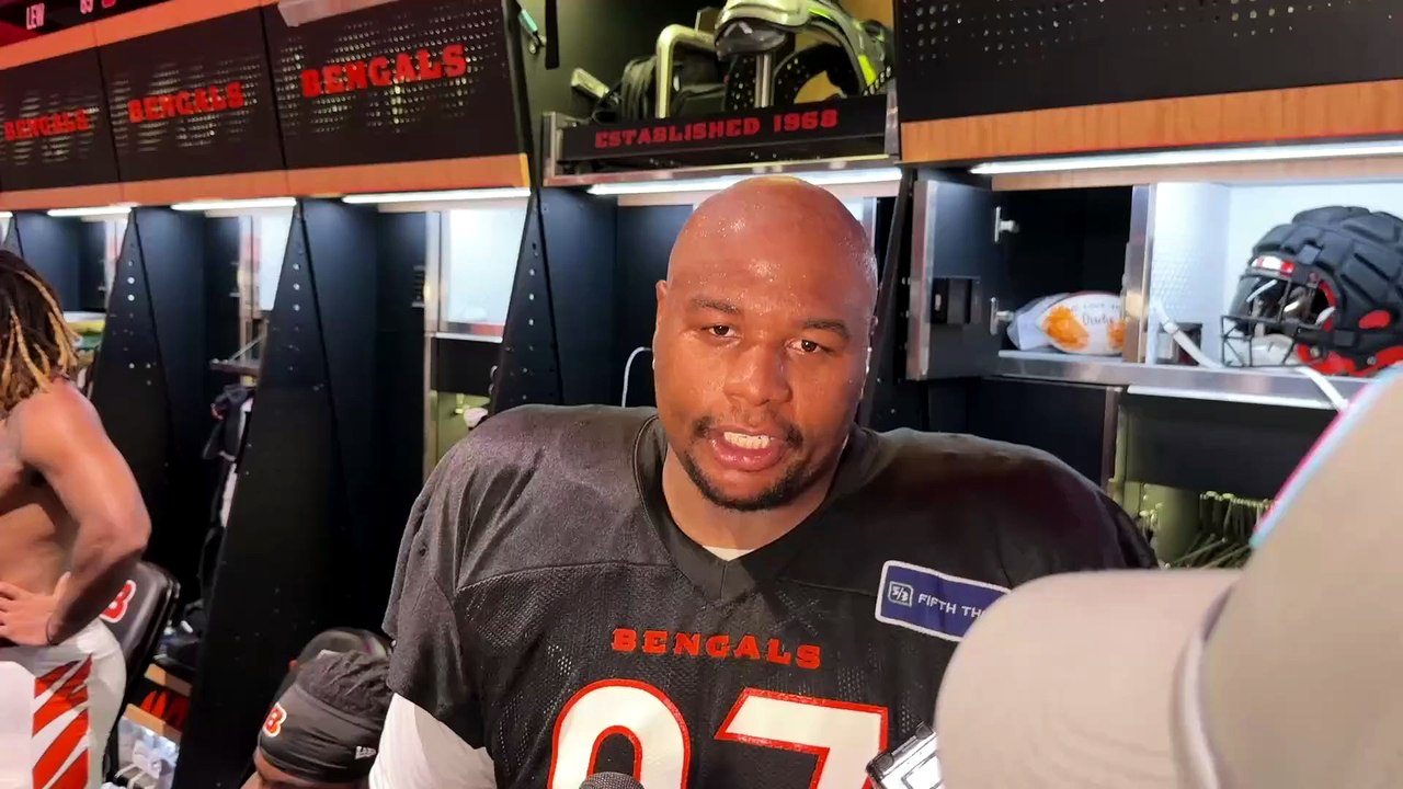 Dexter Lawrence on Interception in Bengals' Joint practice With Bears