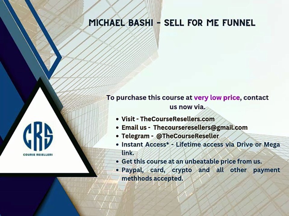 Thecourseresellers.com - Michael Bashi – Sell F...