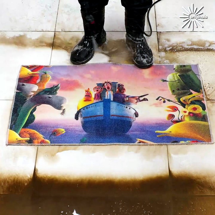 Satisfying rug cleaning reveals Cloudy With a C...