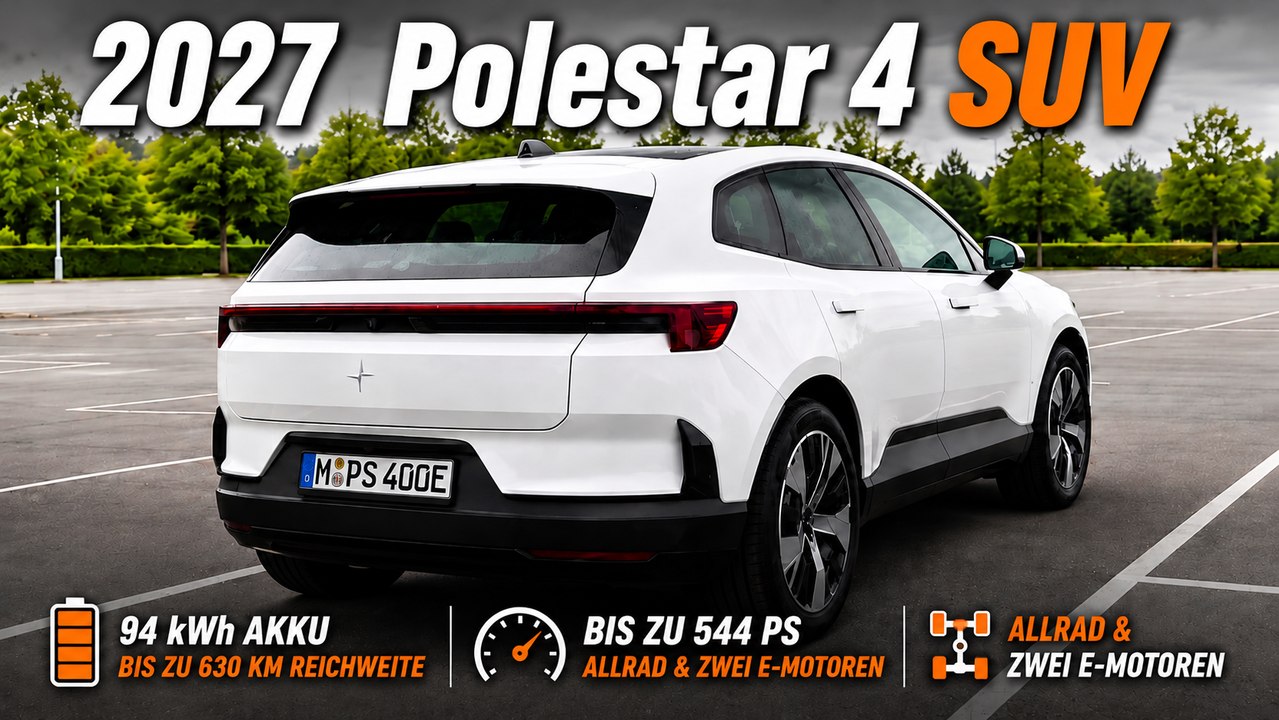 2027 Polestar 4 SUV: 630 km Reichweite und bis zu 544 PS
