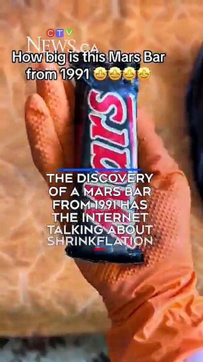 Une barre chocolatée Mars datant de 1991 ravive le débat sur la "shrinkflation": Elle était plus grosse et cinq fois moins chère qu'aujourd'hui - VIDEO