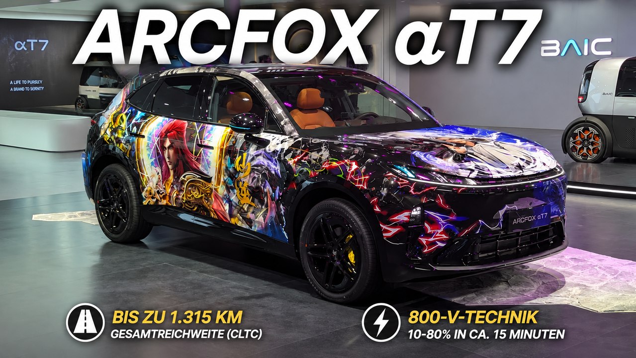 ARCFOX αT7: Neuer Elektro-Crossover mit bis zu 715 km Reichweite