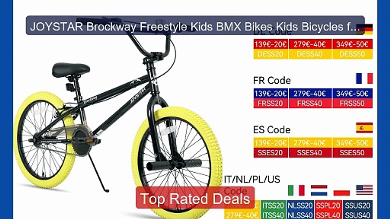 JOYSTAR Brockway Freestyle Kids BMX Bikes Kids...