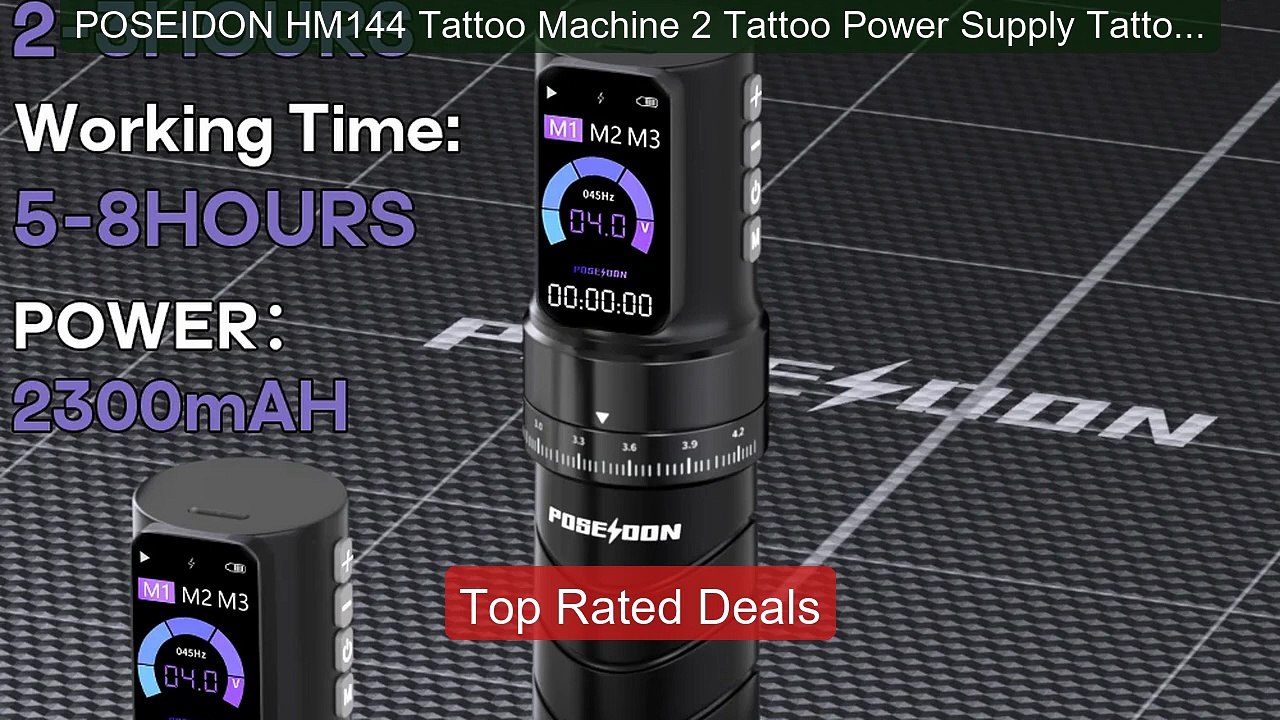 POSEIDON HM144 Tattoo Machine 2 Tattoo Power Su...