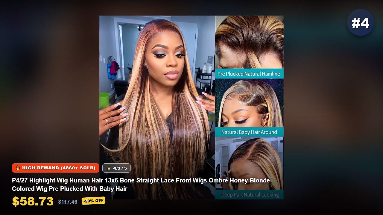 Top 5 Blonde Highlight Human Hair Wigs: Top 5 B...