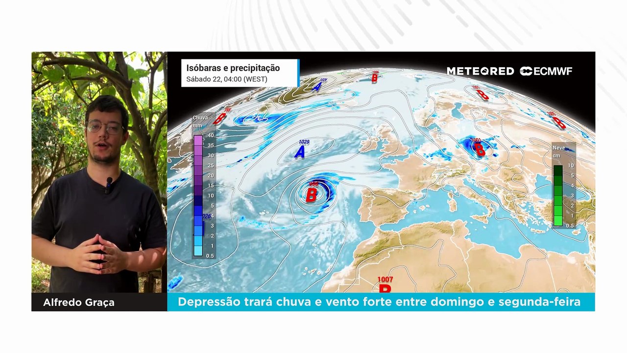 Depressão trará chuva e vento forte entre domingo e segunda-feira