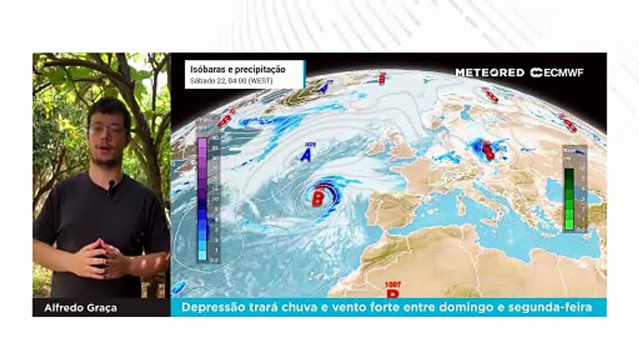 Depressão trará chuva e vento forte entre domingo e segunda-feira