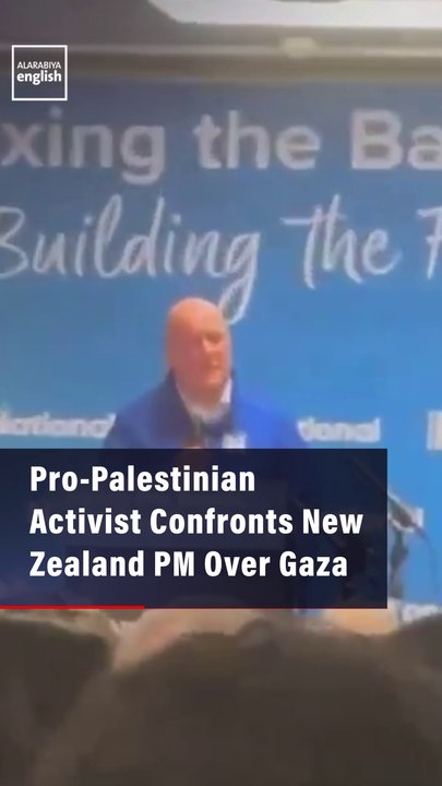 Pro-Palestinian Activist Confronts New Zealand PM Over Gaza