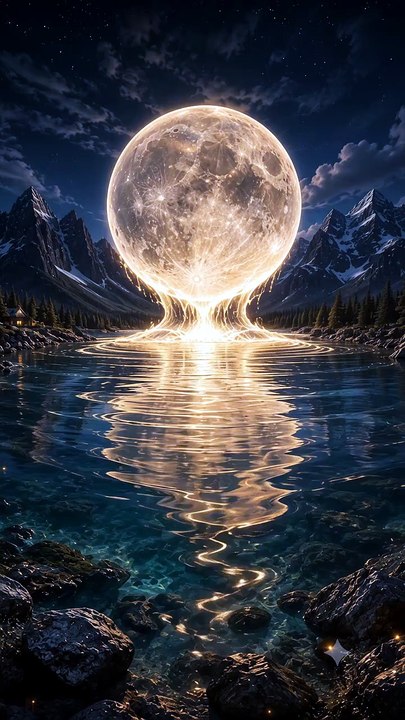 What If the Moon Turned Into a Lake? 🌕✨ | Relaxing Fantasy