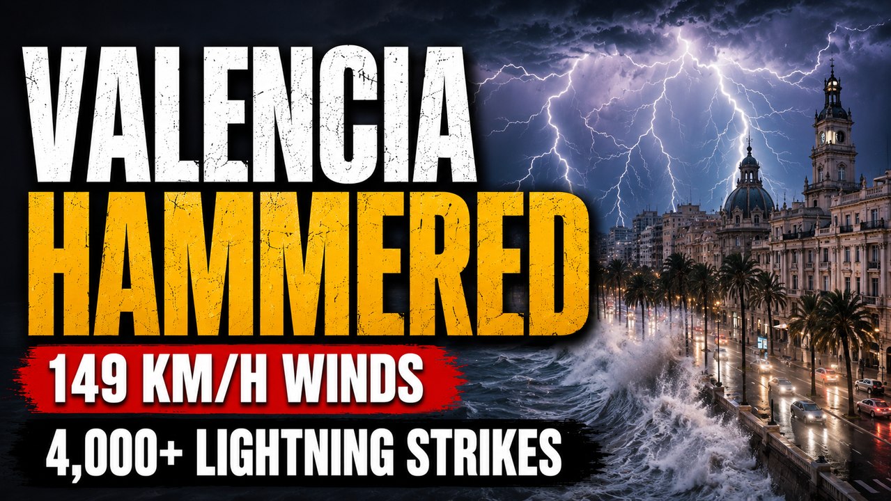 SEVERE STORMS HIT Valencia | 149 KM/H Winds, Ha...