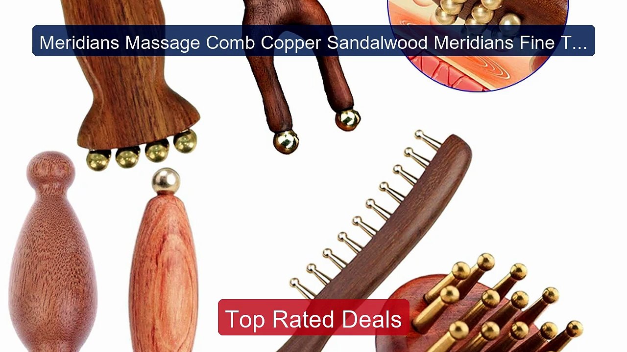 Meridians Massage Comb Copper Sandalwood Meridi...