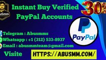 Instant Buy Verified PayPal Accounts