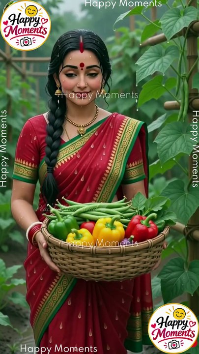 🌧️ Harvesting Fresh Vegetables in Heavy Rain 🌿 | Garden to Kitchen By Happy Moments I Relaxing 2D Cooking Animation | No Dialogue | ASMR #DailyMotion #HappyMoments #shorts