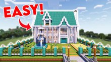 Minecraft: How To Build A Green White Castle Mansion - Tutorial