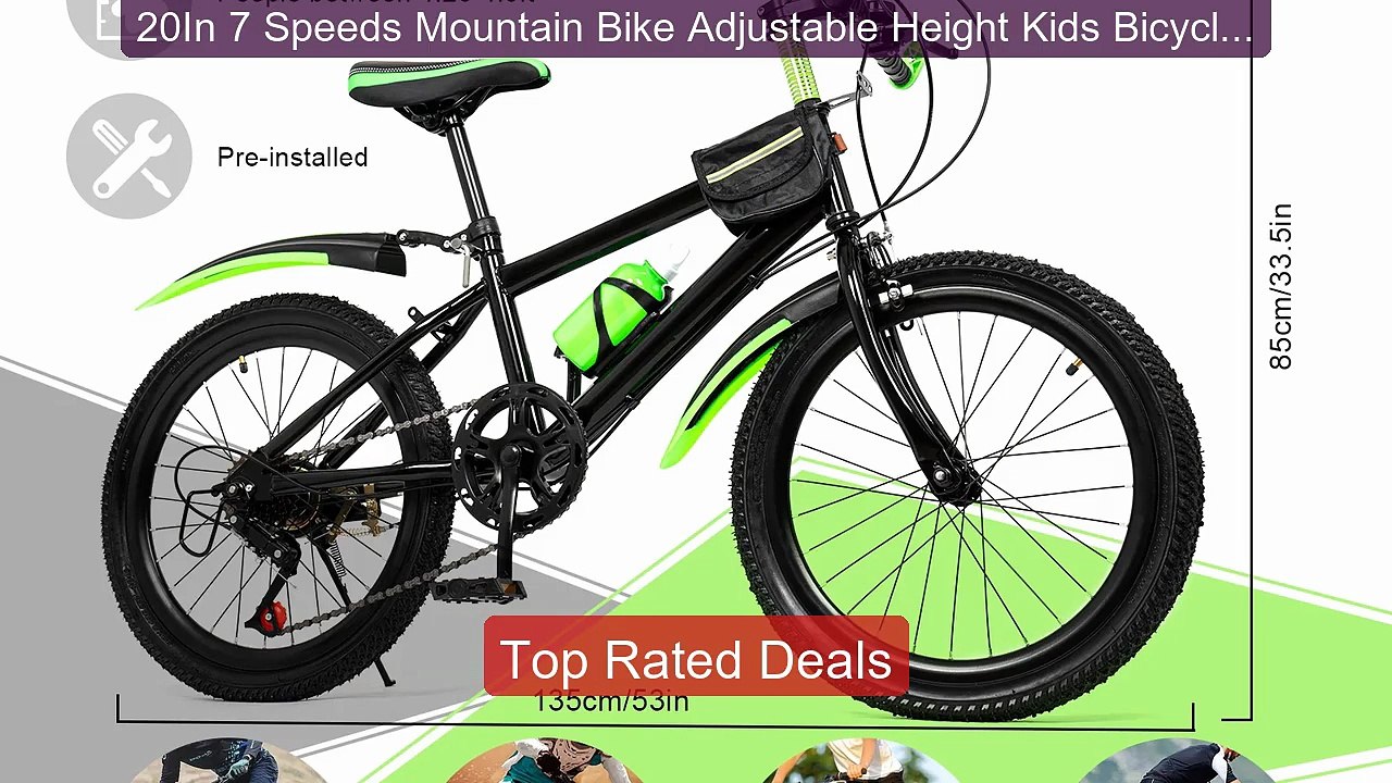 20In 7 Speeds Mountain Bike Adjustable Height Kids Bicycle for Boy... -- Best Deal 2026 | Shop Now!