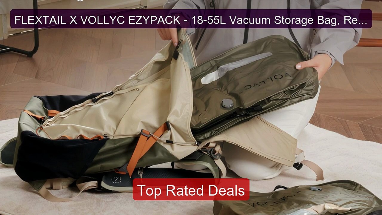 FLEXTAIL X VOLLYC EZYPACK - 18-55L Vacuum Storage Bag, Reus... -- Top Pick 2026 | Unbeatable Price!