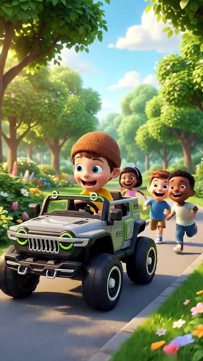 Driving car Learn Color with Colorful Balls But rhymes for kids baby song #kids #ai #cartoon #reels