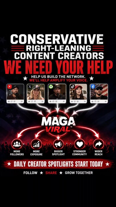 Calling all conservative and right-leaning content creators — WE NEED YOUR HELP.