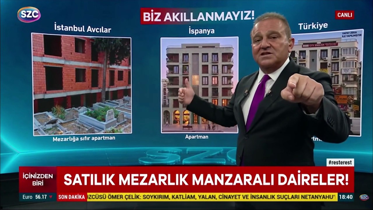 Satılık mezarlık manzaralı daireler!