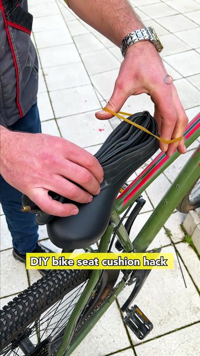 DIY bike seat cushion hack 🚲✨