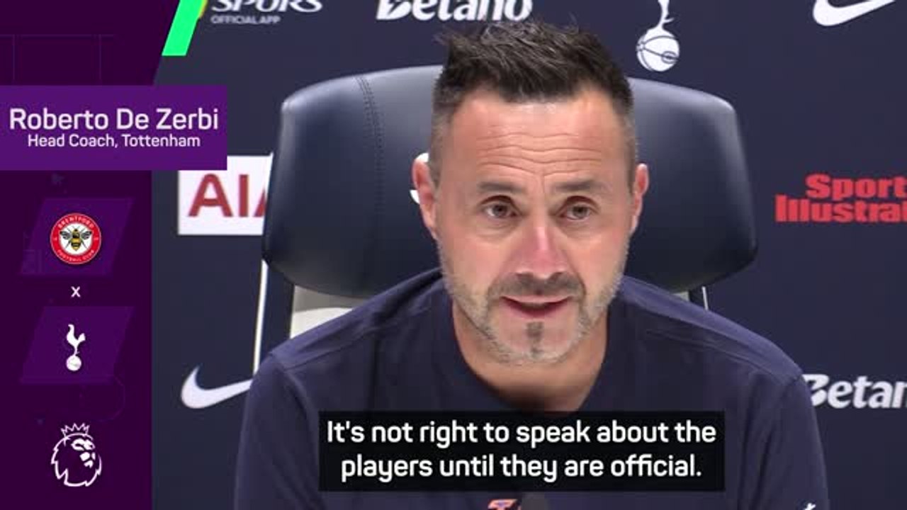 De Zerbi says Tottenham's spending spree to con...
