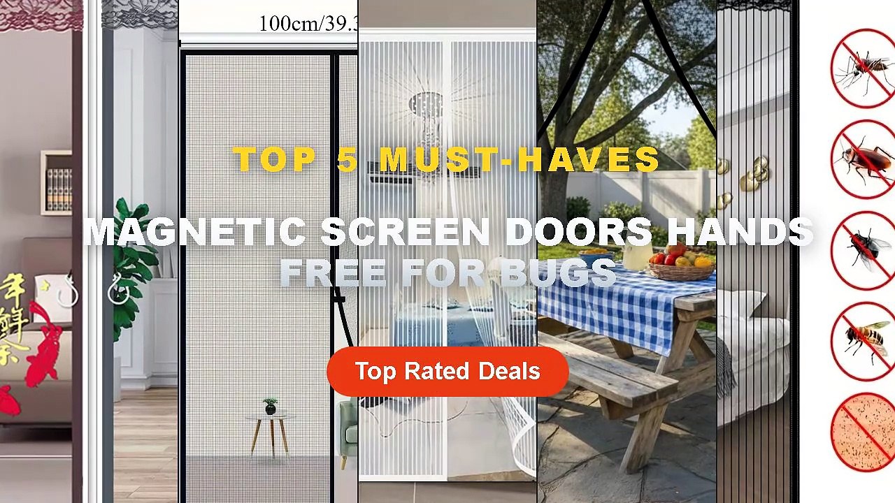 Why Everyone Is Buying Magnetic Screen Doors Hands Free For Bugs - Heavy Duty Magnetic Screen Door Mesh Curtain Mosquito...