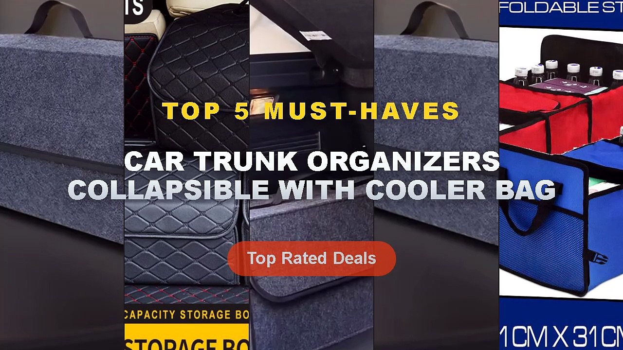 Best Car Trunk Organizers Collapsible With Cooler Bag on AliExpress | Review - Collapsible Car Rear Boot Trunk Tidy Orga...