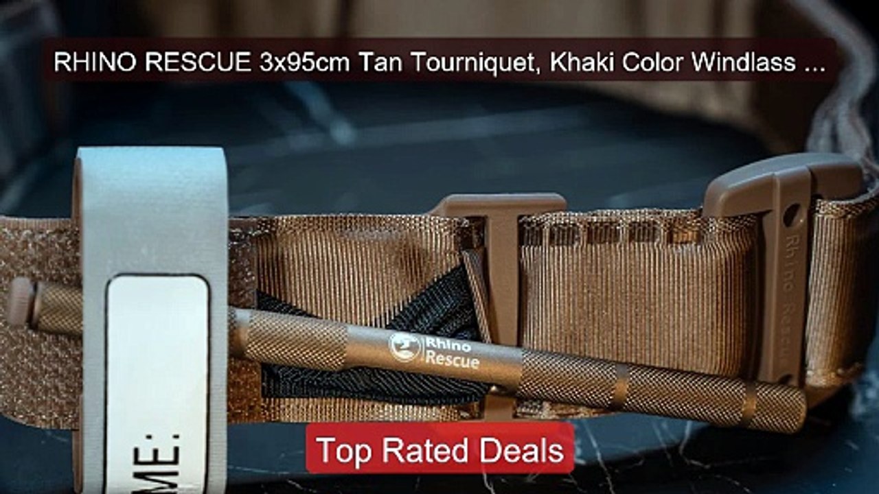 RHINO RESCUE 3x95cm Tan Tourniquet, Khaki Color Windlass Styl... -- Amazing Value 2026 | Must Have!