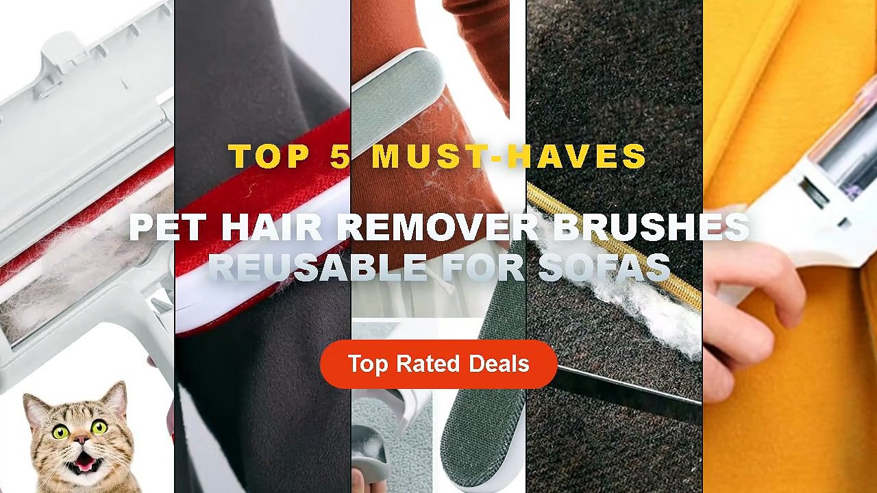 Pet Hair Remover Brushes Reusable For Sofas: To...