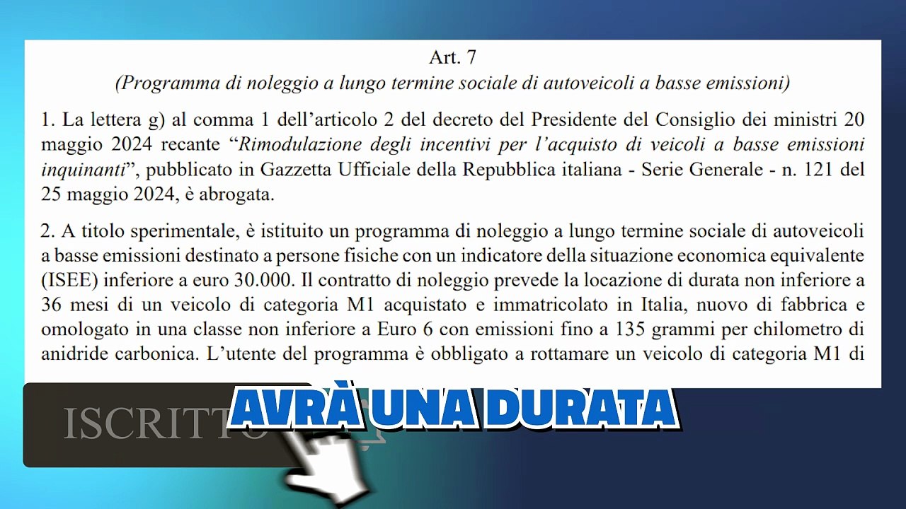 Noleggio Sociale Auto: 36 Mesi a Canone Agevolato