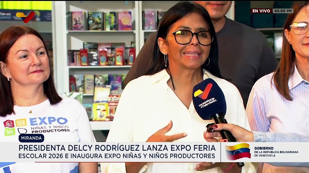 Presidenta Delcy Rodríguez anunció la activación de 120 ferias escolares en el país