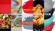 Amazing Silicone Baking Mats Non Stick For Air Fryers You Need To See - Silicone Air Fryer Liner, Reusable Round Liners ...