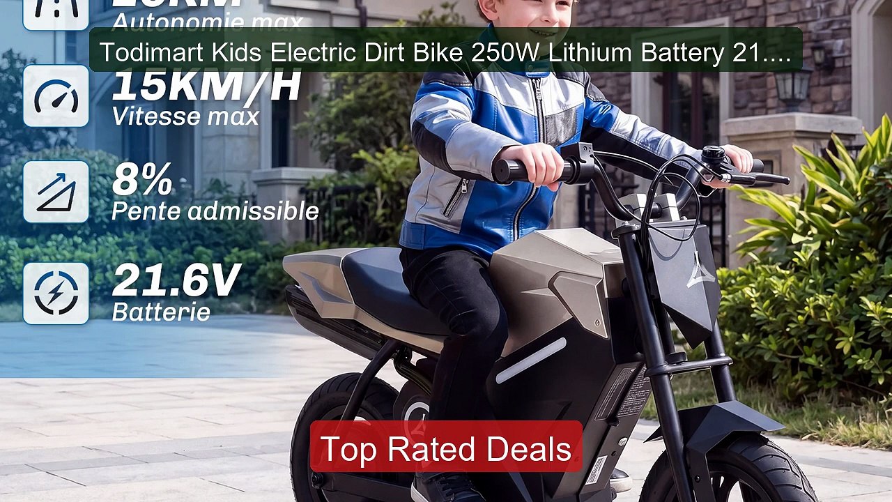 Todimart Kids Electric Dirt Bike 250W Lithium Battery 21.6V 4A... -- Best Buy 2026 | Great Quality!