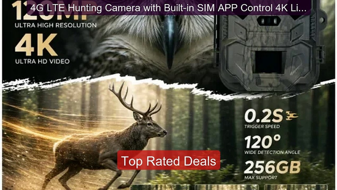 4G LTE Hunting Camera with Built-in SIM APP Control 4K Live Video S... -- Top Rated 2026 | Buy Now!