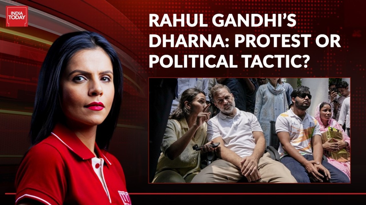 Rahul Gandhi’s dharna over pellet victim’s inju...