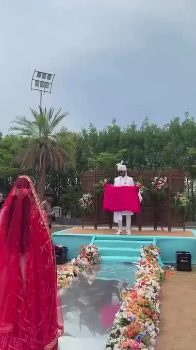 Wedding Backdrop Collapses During Storm